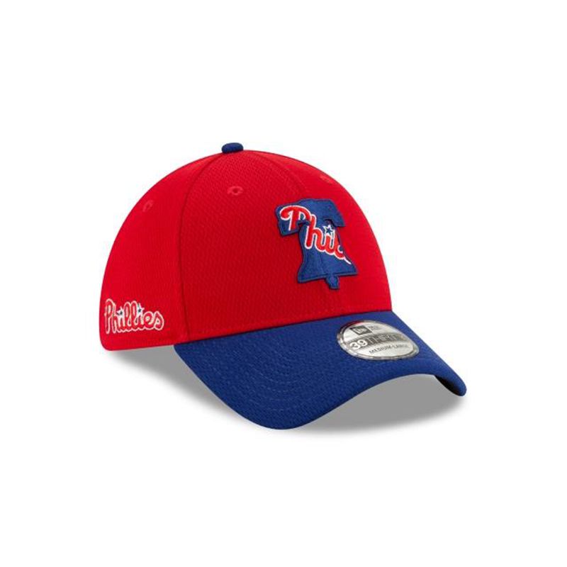 MLB Philadelphia Phillies Batting Practice 39Thirty Stretch Fit (OVM1507) - Red New Era Caps